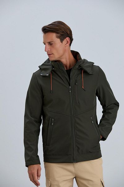 PIQUE Ανδρικό παλτό Softshell με αποσπώμενη κουκούλα