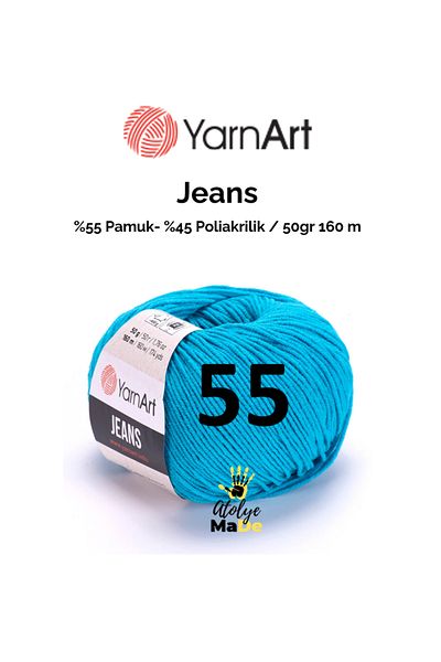 Yarnart 55 Amugurumi Baby Jeans - Μαλακό βαμβάκι, 55% βαμβακερό νήμα