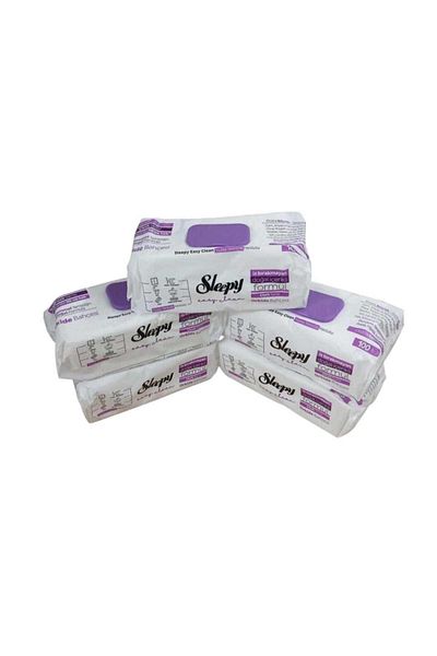 Sleepy Orchid Flower Pattern Surface Cleaning Wet Towels - 5 Pack 500 Pieces