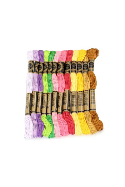bidoluhobi Συσκευασία με 12 κλωστές Muline Etamine Embroidery
