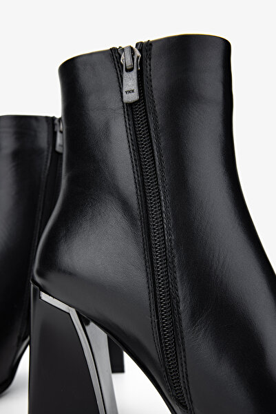 Valmenti Kadın Siyah Deri Casual Bot