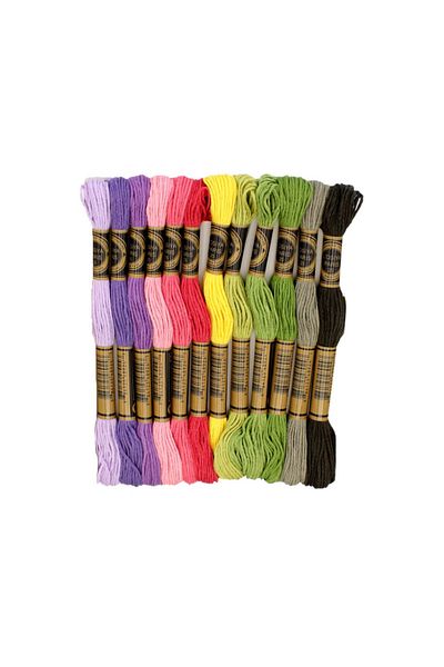 bidoluhobi Συσκευασία με 12 κλωστές Muline Etamine Embroidery