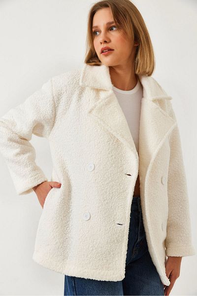 Bianco Lucci Жіноча куртка середньої довжини Boucle 2603 60351265