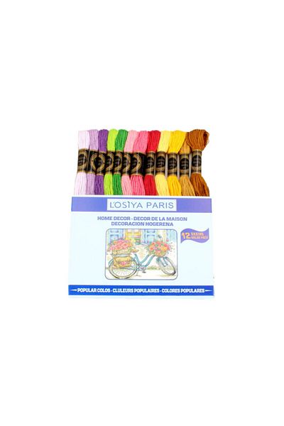 bidoluhobi Συσκευασία με 12 κλωστές Muline Etamine Embroidery