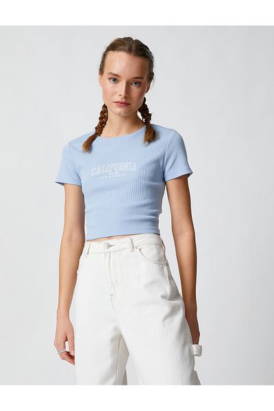 Koton Tricou cu mânecă scurtă cu text imprimat