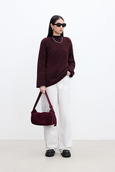 Manuka Claret Red Oversize pulóver