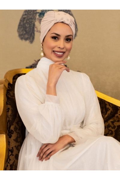 Differenza Sandy Beige Eyelet Design Bonnet
