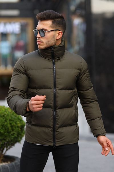 Boymen Stand-up Collar Men's Puffer Jacket Winter Coat Waterproof
