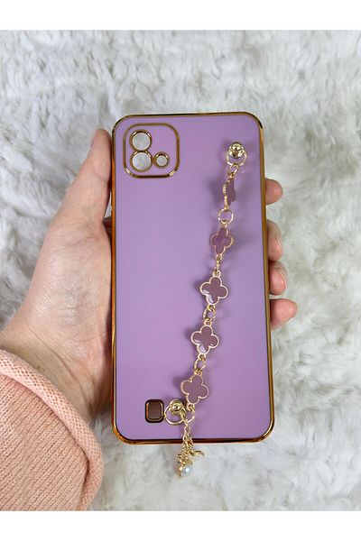 Vip Case Realme C11 2021 - حامل يد من السيليكون المقاوم للأوساخ وقابل للمسح وحماية الكاميرا اللامعة