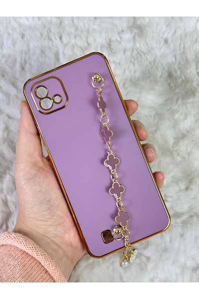 Vip Case Realme C11 2021 - حامل يد من السيليكون المقاوم للأوساخ وقابل للمسح وحماية الكاميرا اللامعة