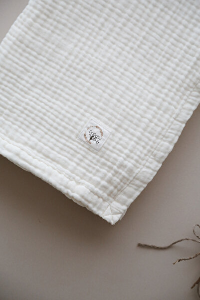 DoDo'S Baby Four Layer Ecru Color Plain Pattern Organi̇K Müsli̇N Cover