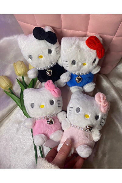 Hello Kitty 1 adet Peluş Anahtarlık,çanta Süsü 1 Adet