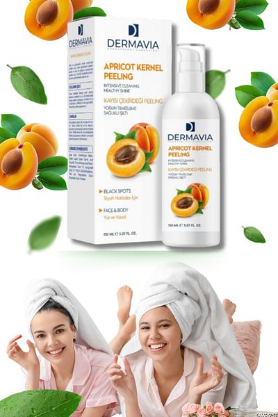 Dermavia Apricot Kernel Peeling 150 ml – Anti-Blackhead Face and Body Cleanser
