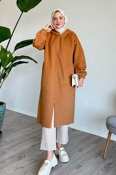 InStyle Καπέλο Camel με κουκούλα από τσόχα