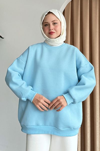 InStyle Raised Basic Light Blue Sweat
