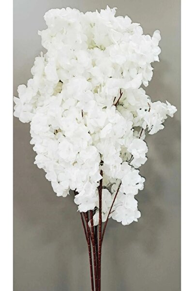 YAPAY ÇİÇEK DERYASI 3 adet Yapay Çiçek Bahar Dalı  Beyaz Japon Kiraz Çiçeği 90 Cm