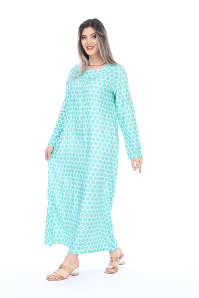 mervemoda Καλοκαιρινό μακρυμάνικο μπατάλ φόρεμα μητέρας