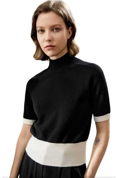 youknitwear you Tricou Mina Crew Deck Tricot