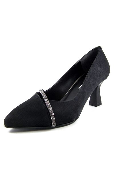 Erkan Saçmacı Večerní společenské boty Shimeca Black Satin Stone