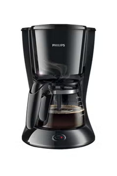 Philips Drip Coffee Maker - 0.6l, 7 Cups, Glass Jug, Auto Off, Black - Hd7432/20