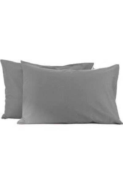GERCELLA 2 τεμάχια Γκρι 100% βαμβακερή μαξιλαροθήκη Μαξιλαροθήκη - 50x70cm