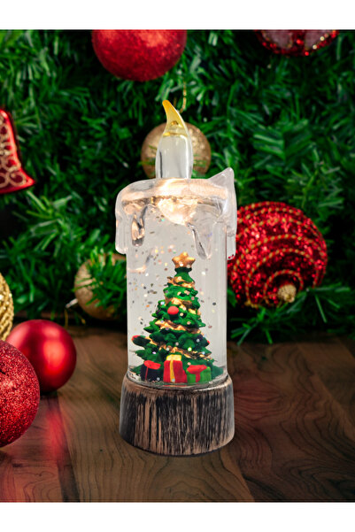 Forever Büyük Boy Şeffaf Ledli Dekorasyon 13cm - Ağaç Desenli