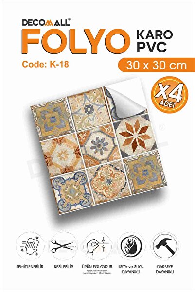 senavia farkınızı yansıtın K-18 Karo Folyo Kendinden Yapışkanlı Zemin Fayans ...