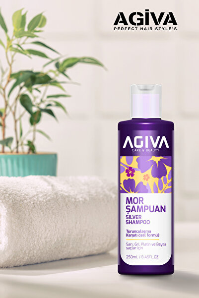 Agiva Silver Shampoo,turunculaşma Karşıtı, Mor Şampuan Sarı, Gri, Beyaz, Platin Saçlar Için 250 ml