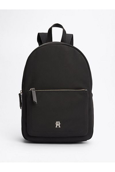 Tommy Hilfiger Černý dámský batoh - popruhy, na zip, se dvěma přihrádkami AW0AW16871-BDS