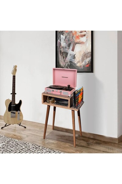 AKIS HOME Plak Ve Pikap Sehpası Ahşap Ayaklı ( Atlantik Çam )