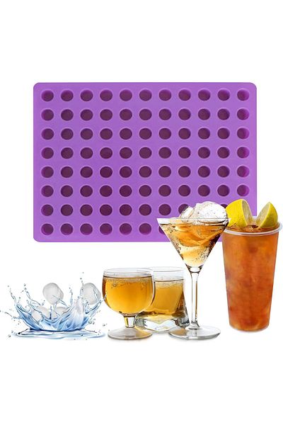 Lumely 88 Cavities Small Ice Ball Mold Tray, food-grade silicone,for Ice Chocolate Truffle Jelly Candy