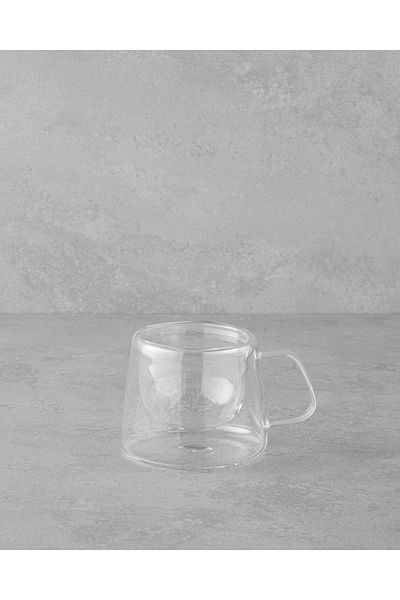 English Home Allegro Transparent Borosilcat Glass Double Wall Mug