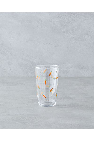 English Home Orange Carrot Glass Set of 3 400 ml Glasses