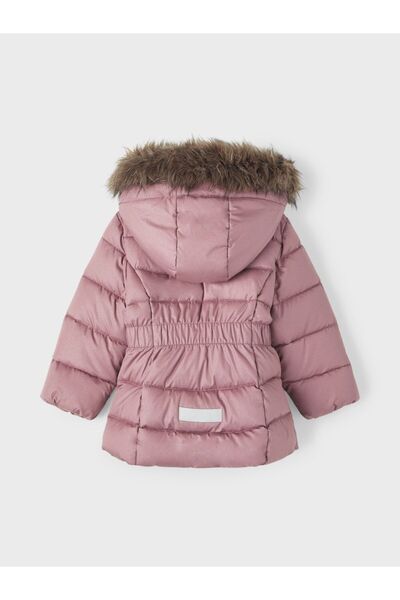 name ıt Суха троянда Дівчинка Капюшон Нормальний пояс Хутровий пуховик NMFMERETHE JACKET3 GLITTER NOOS