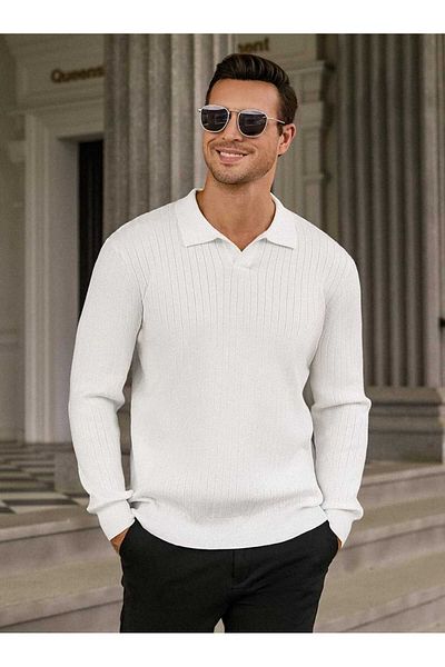 youknitwear you Maniche Polo Neck Men's Knitwear Sweater