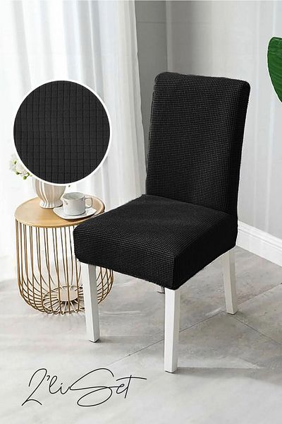 Tor Store Σετ 2 Καλύμματα Καρέκλας Κάλυμμα Lycra Ελαστικό Αντιολισθητικό Προστατευτικό καρέκλας και Διακοσμητικό Κάλυμμα