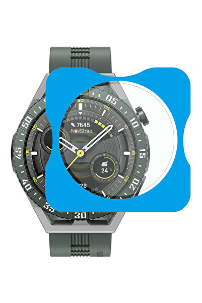 NovStrap Huawei Watch Gt3 Se ile Uyumlu Ekran Koruyucu 9H Temperli Cam Kolay ...