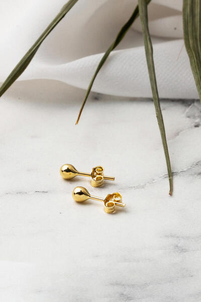 Bilezikci Mini Top Altın Küpe