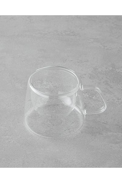 English Home Allegro Transparent Borosilcat Glass Double Wall Mug