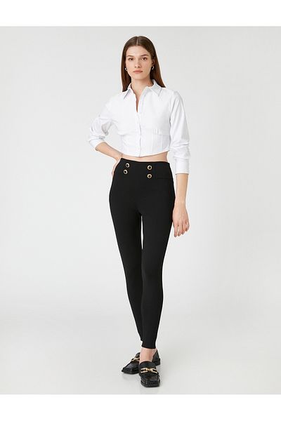 Koton Jambiere Pantaloni Button Detaliat