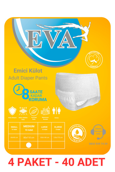 EVA 10'lu Regl Külodu Medium 40 Adet DAR KALIP DÜŞÜK BEL