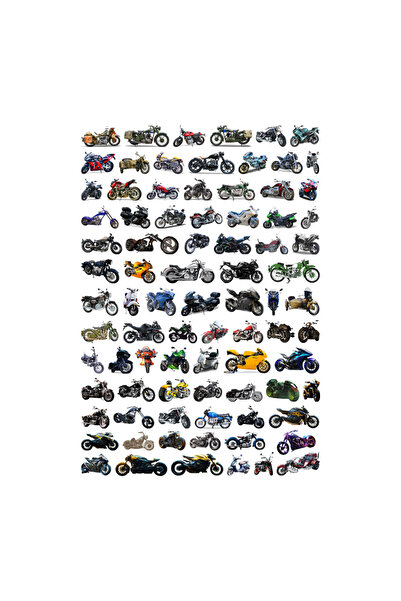Ororabutik 84 наклейок з мотоциклами — набір наклейок для скрапбукінгу та щод...