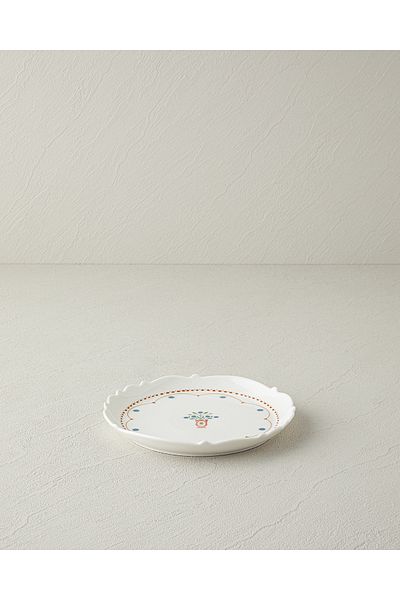 English Home Retro Ruby New Bone China Cake Plate 18 cm White - Blue