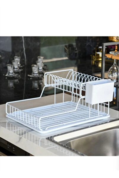 MAGNASTE Ömür Boyu Paslanmaz Iki Katlı Tabaklık Bulaşıklık 50 Cm Bulaşık Kuru...