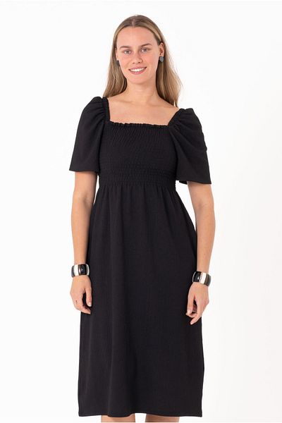 SCREENSHOT Rochie de damă cu guler pătrat - Potrivire confortabilă și modernă / Diferite opțiuni de culoare