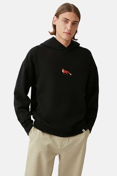 WWF Market Μαύρο Super Soft Red Fox Hoodie