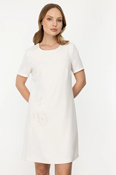 Ekol Minimalist Short Sleeve Midi Dress - Casual & Special Occasions