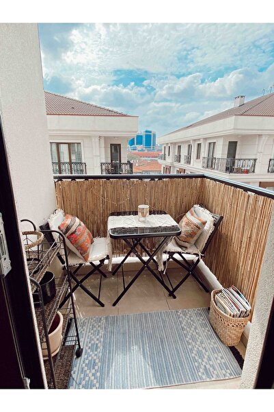 özgazi 1 Metre X 3 Metre Balkon Çiti Bahçe Çiti Bambu Çit Gölgelik Hasır Çit ...