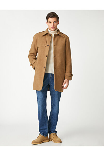 Koton Κλασικό γιακά με μακριά μανσέτα με λεπτομέρεια τσέπης