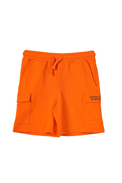 United Colors of Benetton Orange Boy's Shorts - B21365